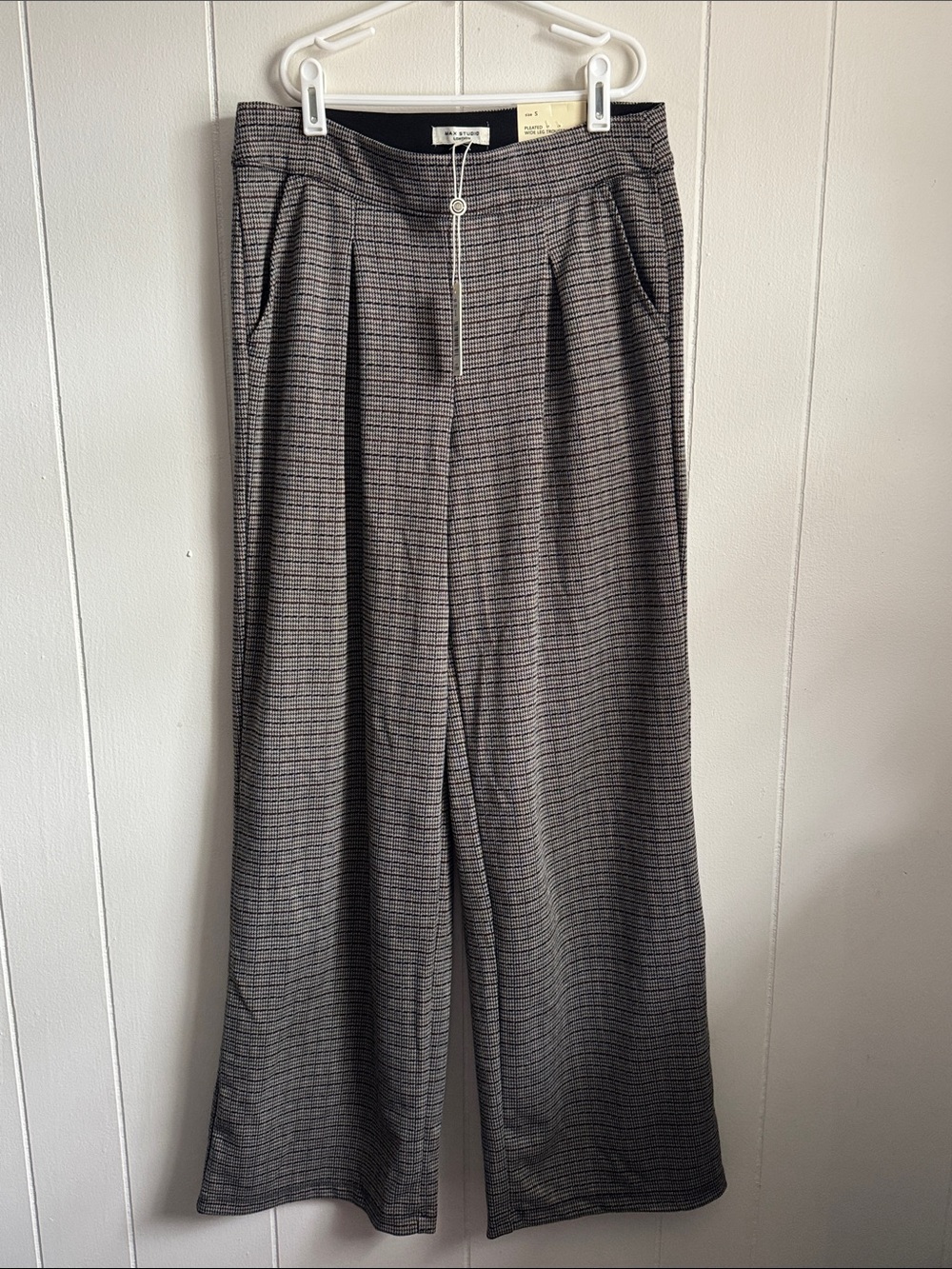 NWT Max Studio London Pleated Wide Leg Trousers Sz Sm